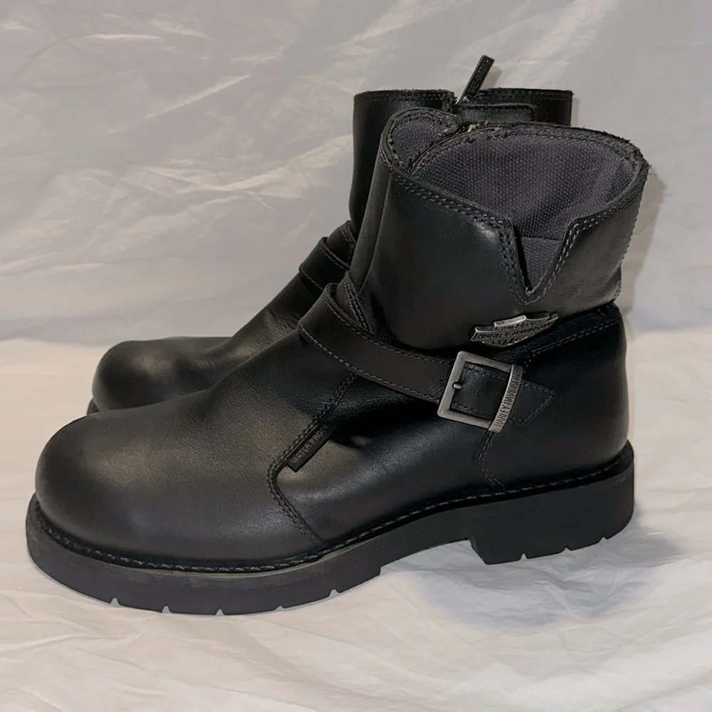 Harley Davidson Moto Riding Inner Zip Boot Size 13 M - Picture 4 of 16